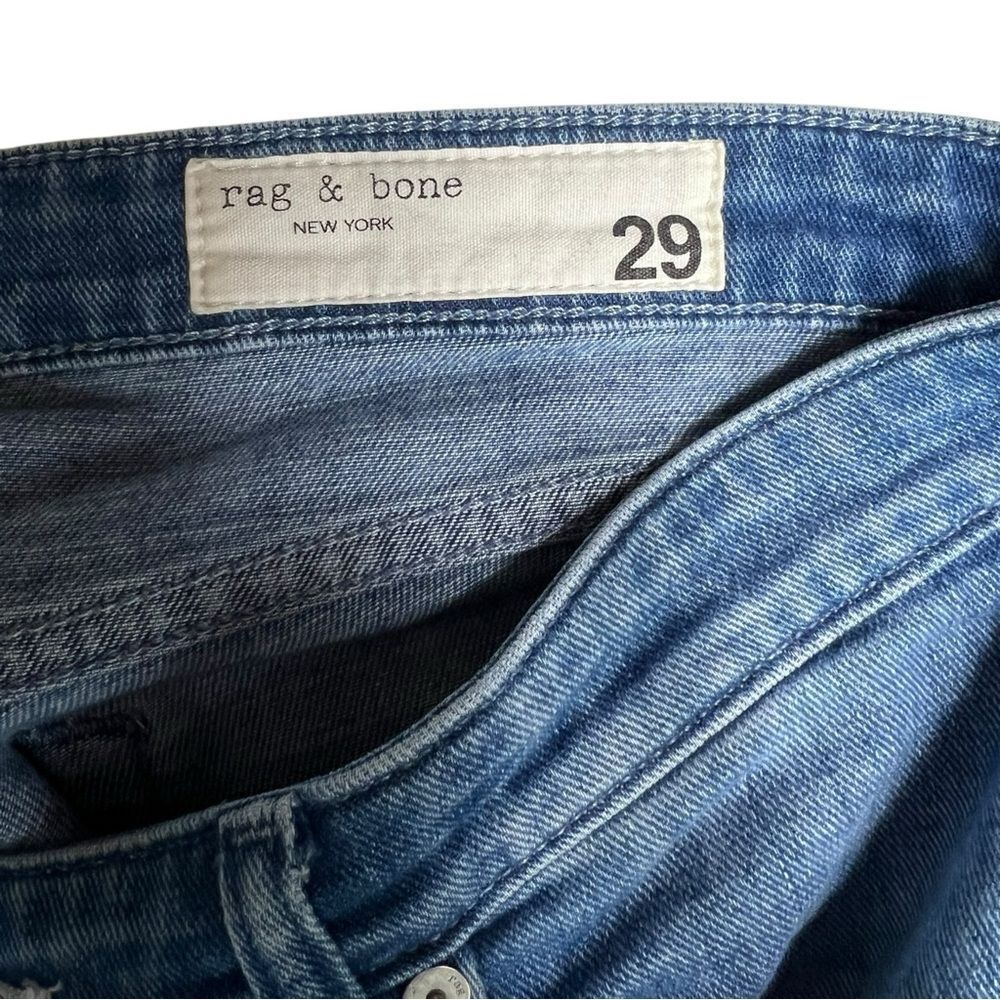 Rag & Bone Dre Low-Rise Slim Boyfriend Released Raw Hem Jeans Size 29 - Picture 4 of 11